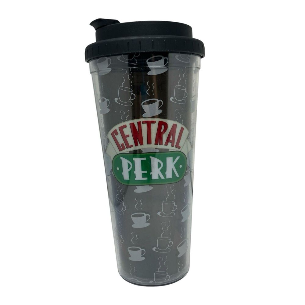Friends Central‎ Perk Travel Tumbler 24oz Black Coffee Cup BPA Free Mug Tv Show